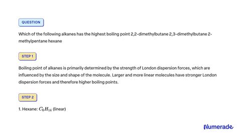 SOLVED: Which of the following alkanes has the highest boiling point 2 ...