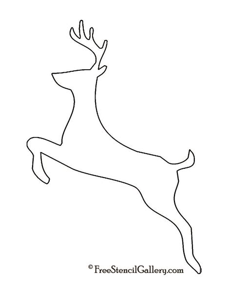 Reindeer Silhouette Stencil 02 | Free Stencil Gallery