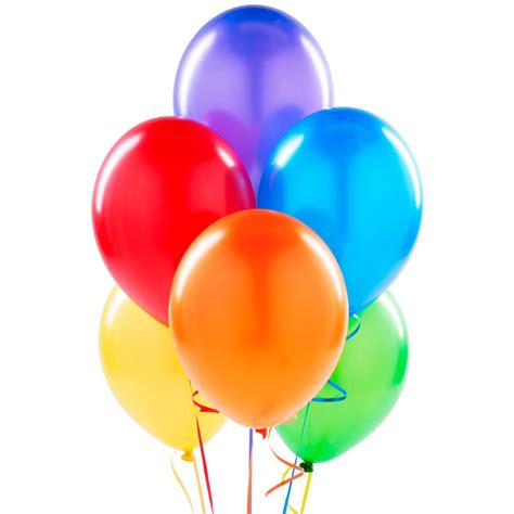 Metallic Rainbow Latex Balloons - PartyBell.com