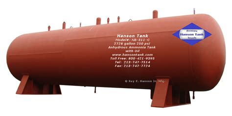 2728 gallon Anhydrous Ammonia Storage Tank - Steel Tanks - Anhydrous ...