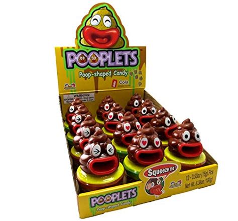 Buy KidsmaniaPooplets Poop Emoji Shaped Candy Toy - Display Box of 12 ...