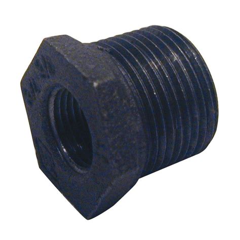 Unbranded 3/4 in. x 1/2 in. Black Malleable Iron Hex Bushing-521-943HN ...