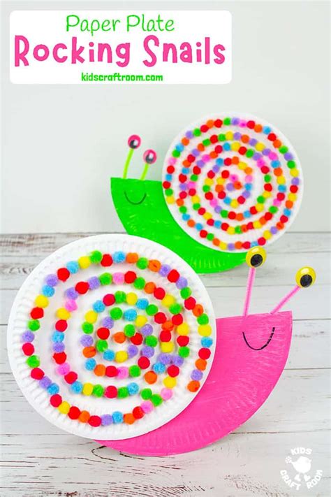 Rocking Paper Plate Snail Craft - Kids Craft Room