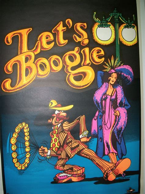 let's boogie poster | Black light posters, Vintage poster art, Vintage ...