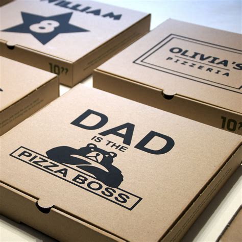 Personalised Printed Pizza Box 10" inch - Custom printed pizza box with ...