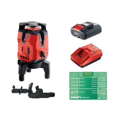 Hilti 33 ft. PM 40-MG Multi-Line Green Laser Level Kit with Battery ...