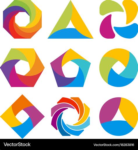 Abstract logo shape design Royalty Free Vector Image