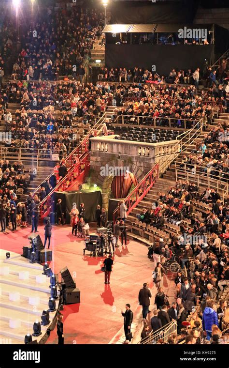 Inside the Verona Arena, Arena di Verona Stock Photo - Alamy