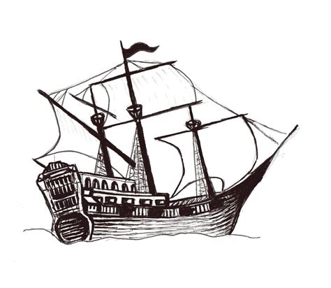 Galleon Ship Drawing | Free download on ClipArtMag