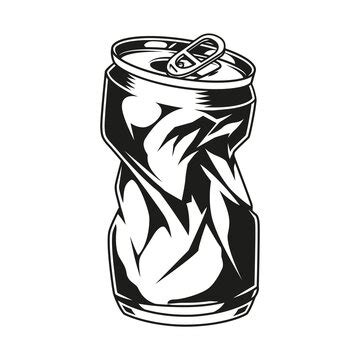 Crushed Soda Can Drawing