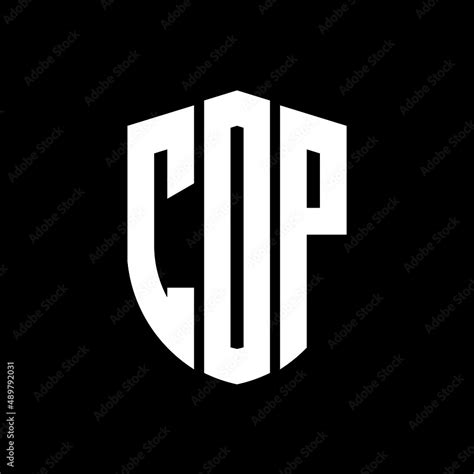 CDP letter logo design. CDP modern letter logo with black background ...