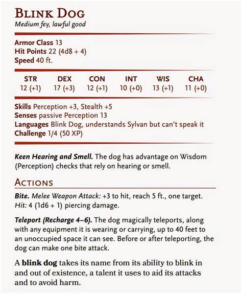 D&D Basic Monsters: Blink Dog