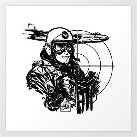 WW2 Vintage WWII Military Pilot -World War 2 Art Print by karindS ...