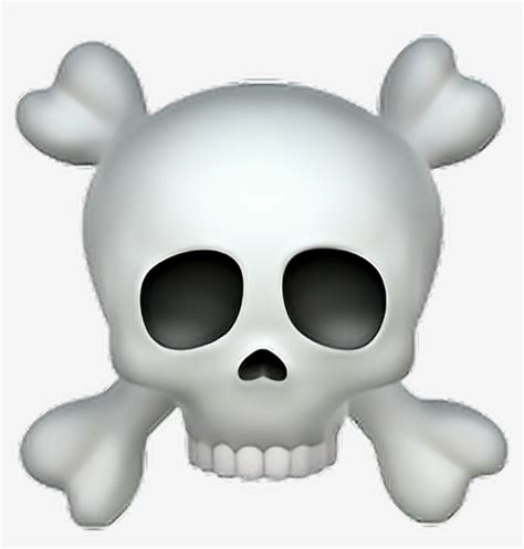 Skull Sticker - Skull And Crossbones Emoji PNG Image | Transparent PNG ...