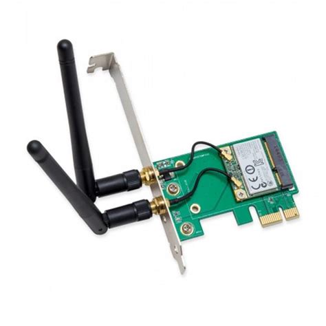 Mini PCIe to PCIe WiFi Card with Bluetooth, with 2x Antenna, Raliink ...