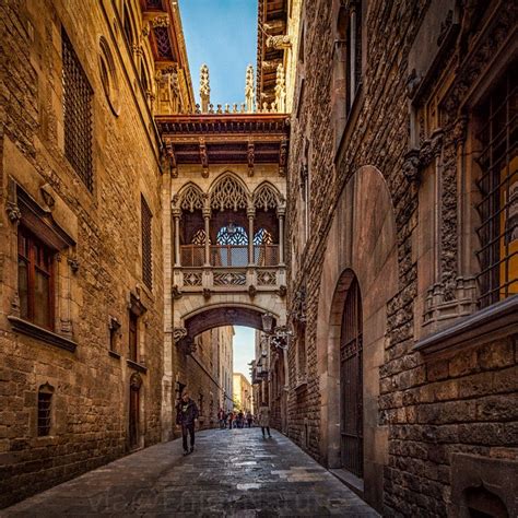 The Gothic Quarter or Barrio Gótico is the centre of Barcelona Spain ...