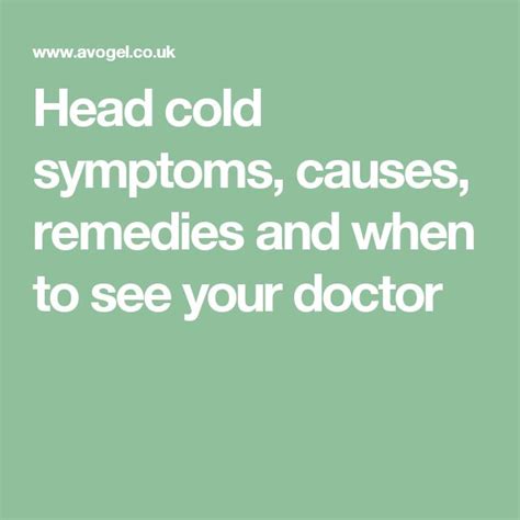 Head cold | Head cold symptoms, Cold symptoms, Cold