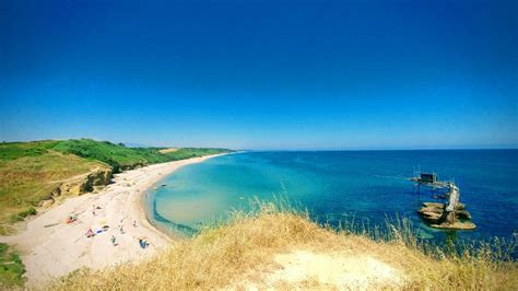 The most beautiful beaches of the Trabocchi coast in Abruzzo, Italy