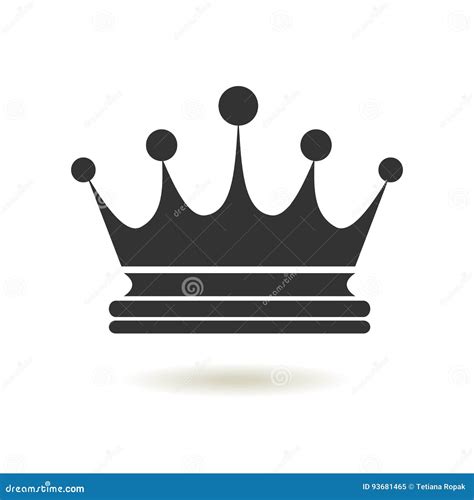 Crown Icon in Trendy Flat Style. Monarchy Authority and Royal Symbols ...