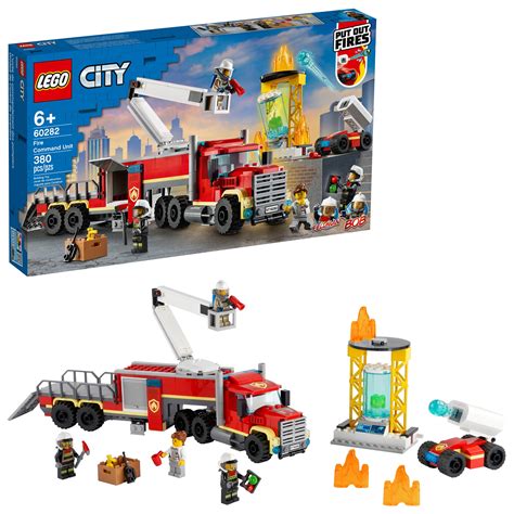 LEGO City Fire Command Unit 60282; Fun Firefighter Toy Building Set for ...