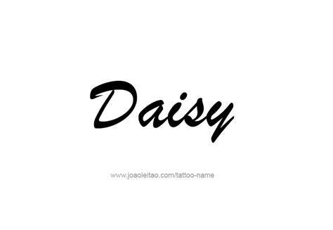 Daisy Name Tattoo Designs