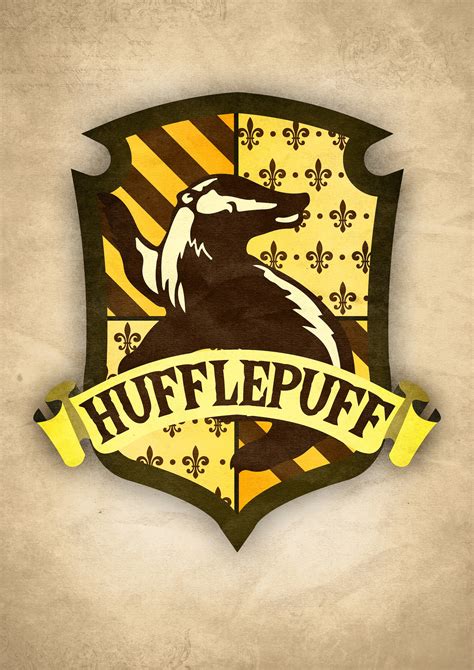 Hufflepuff Coat of Arms Crest Harry Potter Poster | Etsy