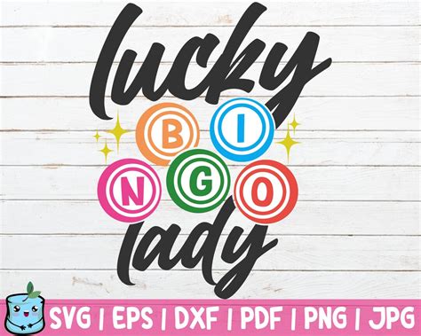 Lucky Bingo Lady SVG Cut File Bingo Player SVG Casino SVG Instant ...