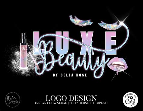 Lip Gloss Logo Design gloss Logo Design lip gloss Logo | Etsy in 2021 ...