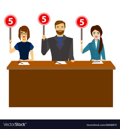 Cartoon group of judges jury characters people Vector Image