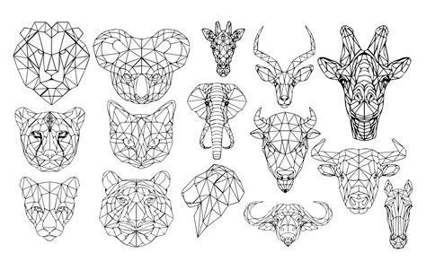 Polygonale Tiere 15 Tiere SVG geometrische Tiere Sammlung - Etsy.de