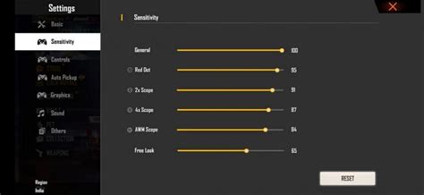 Best Free Fire headshot sensitivity settings for ranked mode (OB27 version)