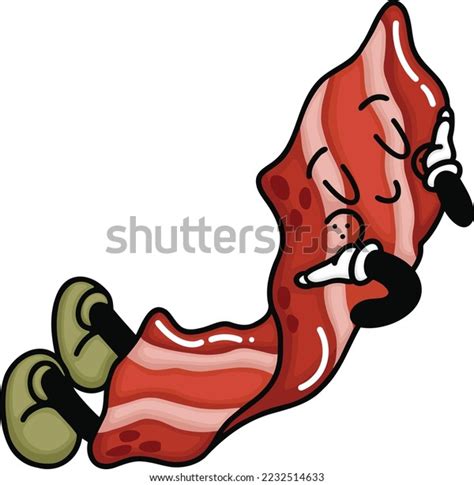 Vector Cute Cartoon Bacon Stock Vector (Royalty Free) 2232514633 ...