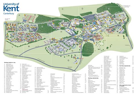 University of Kent Canterbury campus 3D map illustration 2015 by ...