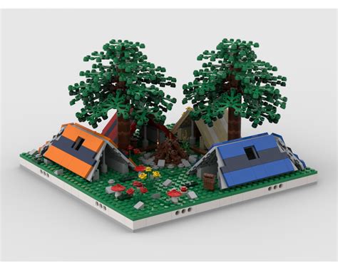 LEGO MOC-38214 Tent camp (Modular Buildings 2020) | Rebrickable - Build ...