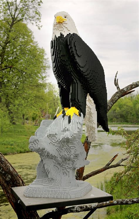 Funke Photos: Bald Eagle LEGO Sculpture