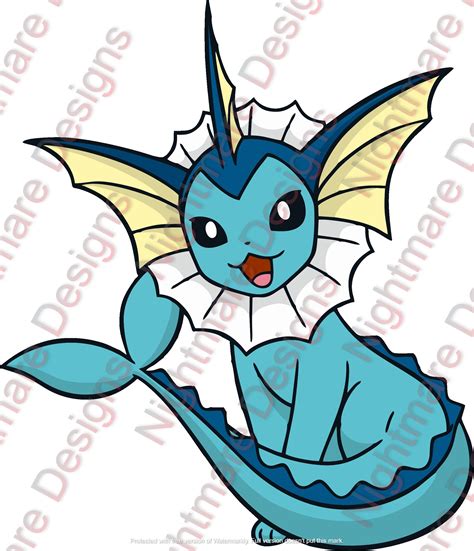 Pokemon Vaporeon Water Tipo Eevee Generación 1 Svg PNG JPG - Etsy España