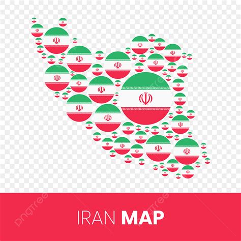 Iran Map Vector Hd Images, Iran Map Filled With Flag Shaped Circles ...