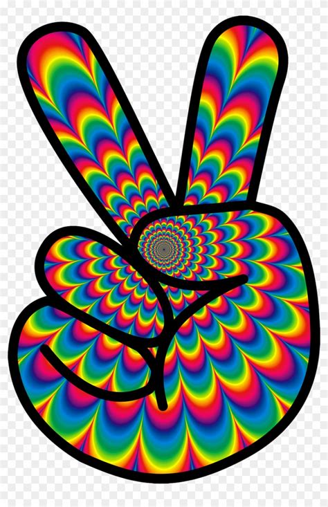 Psychedelic Peace Hippie 60s Png Image - Flower Power Peace Sign ...