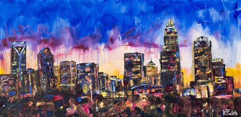 Charlotte Dreams - skyline painting - Kent Paulette