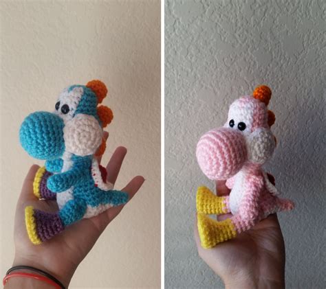 Yoshi Plushie Yarn Yoshi Crochet Stuffed Yoshi Yoshi's | Etsy