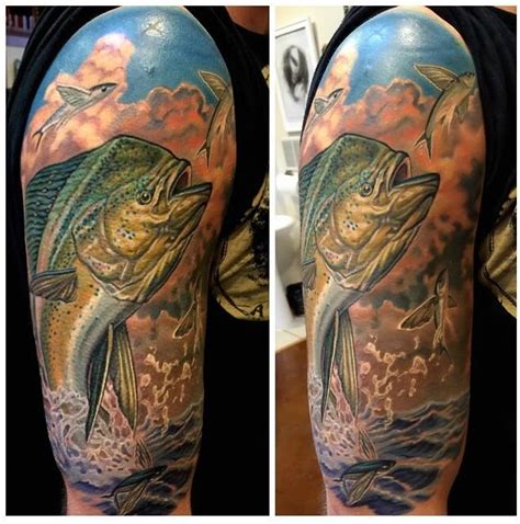 Mahi Mahi/Dolphin Fish Half Sleeve by Timothy B Boor: TattooNOW