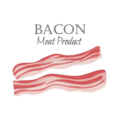 Bacon Strips Vector Illustration Stock Vector - Illustration of design ...