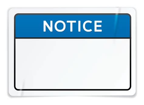 Notice Sign Sticker Stock Illustration - Download Image Now - iStock