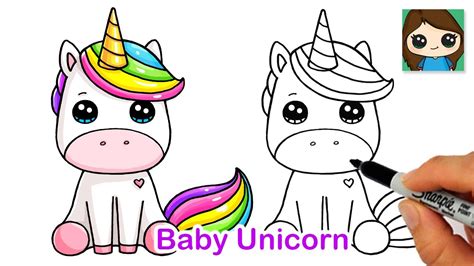 How to Draw a Baby Unicorn Easy 🦄 - YouTube