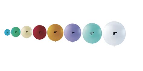 Balloon Sizes