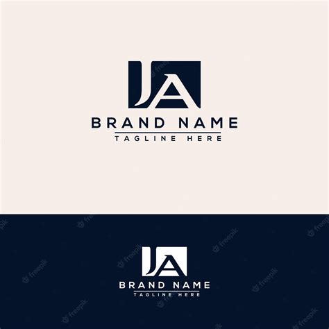 Premium Vector | Ja logo design template vector graphic branding element