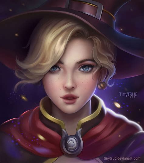 Mercy Witch Portrait - Overwatch Fan art, TiNy Truc