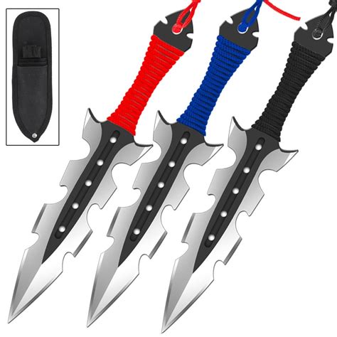 Best Trio Ninja Throwing Knife Set Silver - Life Maker