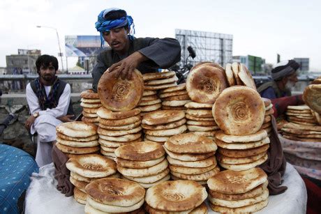 Afghan Street Vendor Organizes Bread Kabul Editorial Stock Photo ...