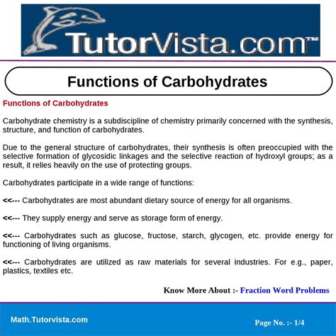 Functions of Carbohydrates by jivan kumar - Issuu